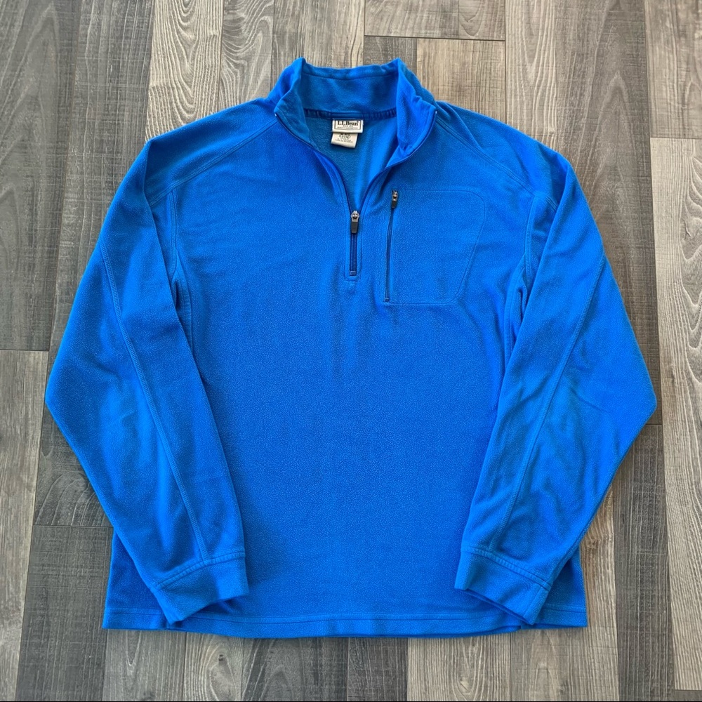 LL Bean Polar Fleece Quarter Zip Pullover Sweatshirt 
Men’s Medium - Blue